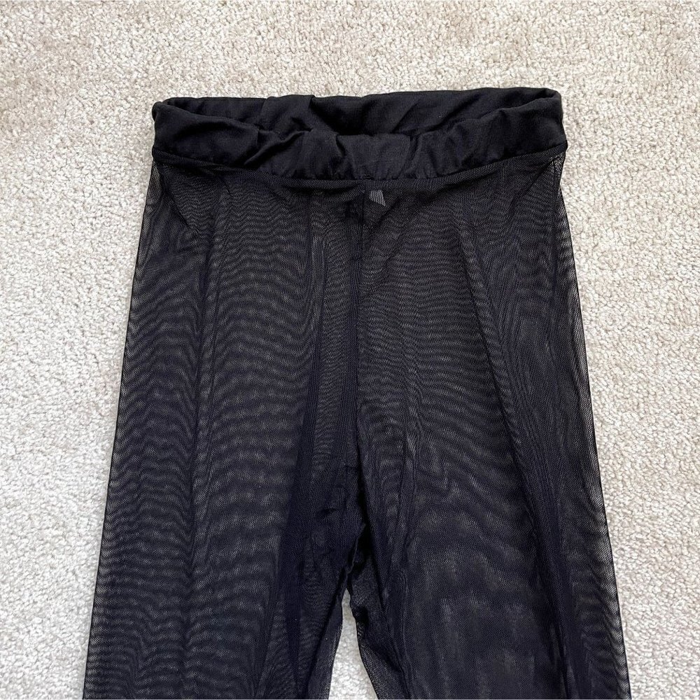 Fashion Nova Black Mesh Cover Up Pants - Medium - Picture 4 of 5